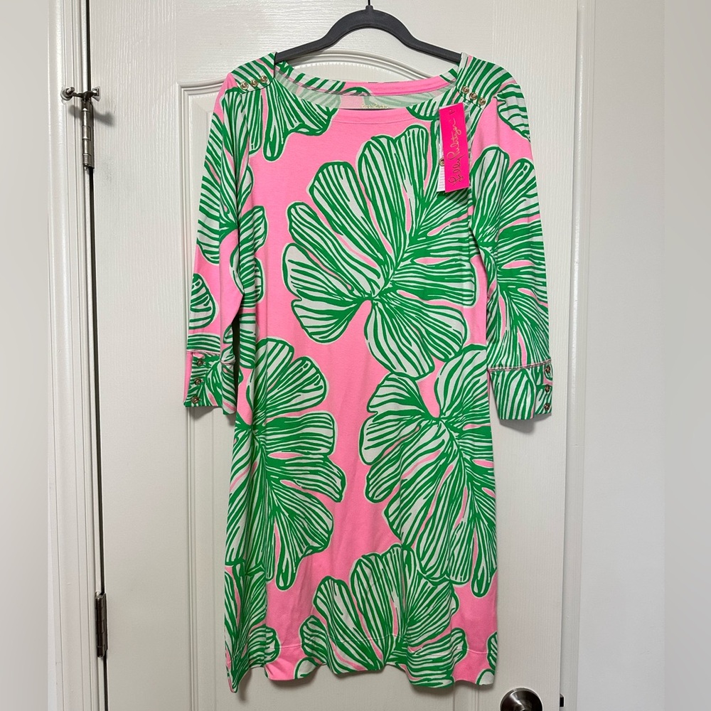 NWT Lilly Pulitzer Sophie Dress Mandevilla Palm Who Let The Fronds Out Print M